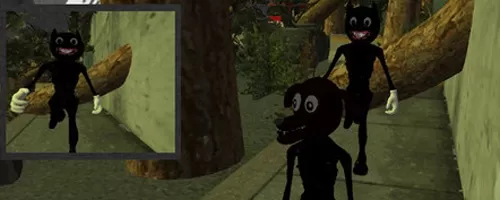 卡通猫与卡通狗